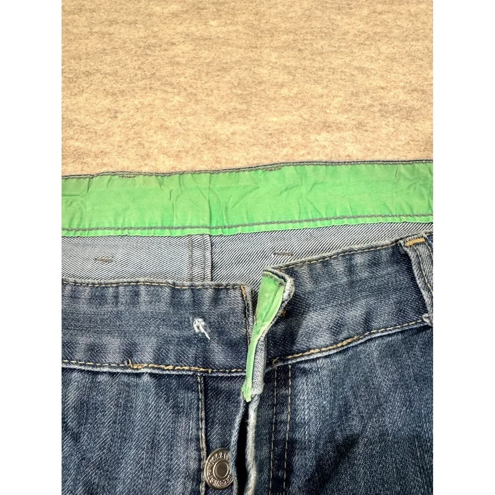 Levis 501 Original Jeans Mens 42x34 Blue Denim Button Fly Mid‎ Rise Straight Leg